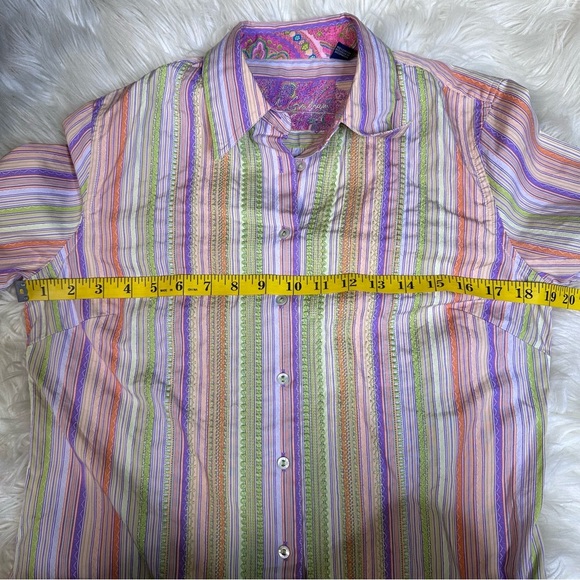 Robert Graham Knowledge wisdom truth multicolor longsleeve ladies top medium - Picture 10 of 10